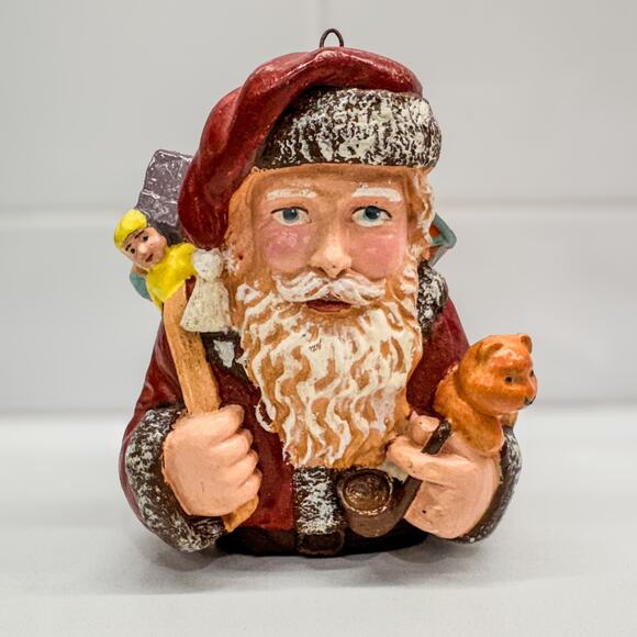 Vintage Silvestri Old World Santa w/ Toys Christmas Tree Ornament, Holiday-4.5”H - Picture 1 of 6